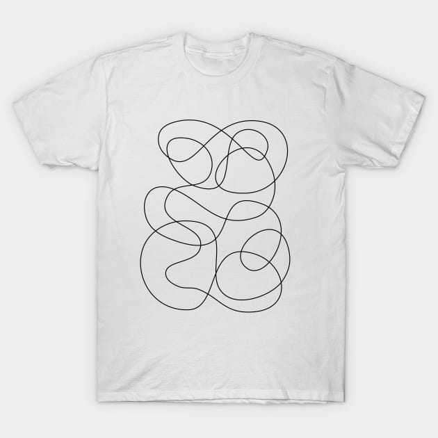 Simple Abstract Continuous Line T-Shirt by ApricotBirch